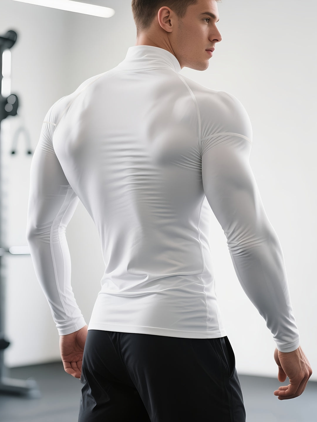 Herren Kompressionsshirt | Slim Fit | Rollkragen | Sommer