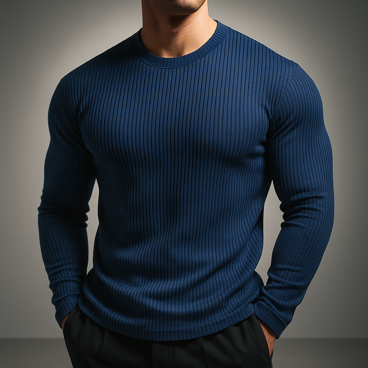 Pullover Herren | Slim Fit Rippdesign | Moderner Herren Pulli