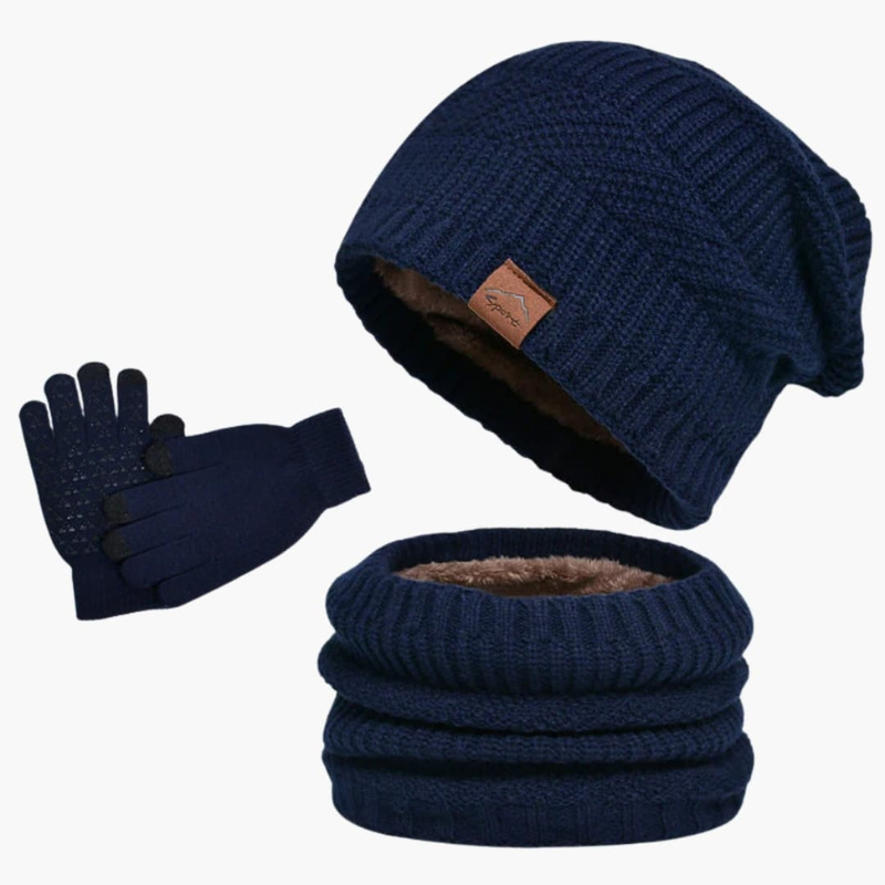 Herren Set | Mütze Schal Handschuhe | Kleider Winter