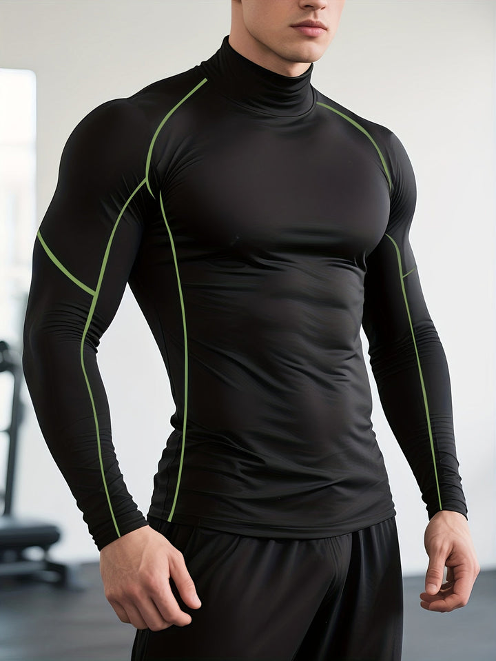 Herren Kompressionsshirt | Slim Fit | Rollkragen | Sommer