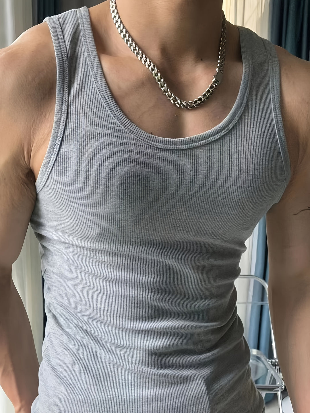 Herren Tanktop | Slimfit Retro | Ärmellos | Frühling