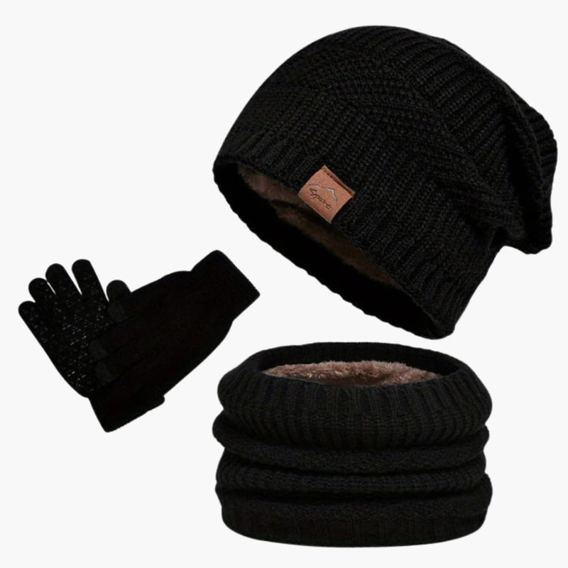 Herren Set | Mütze Schal Handschuhe | Kleider Winter