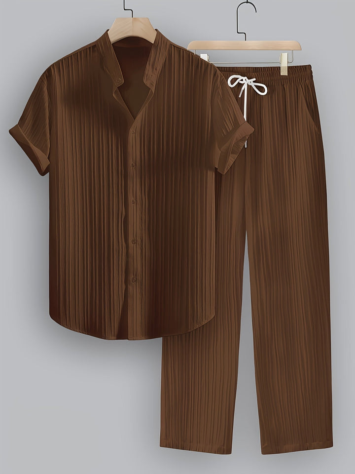 Herren Set | Strukturdesign | Lockerer Schnitt | Sommer