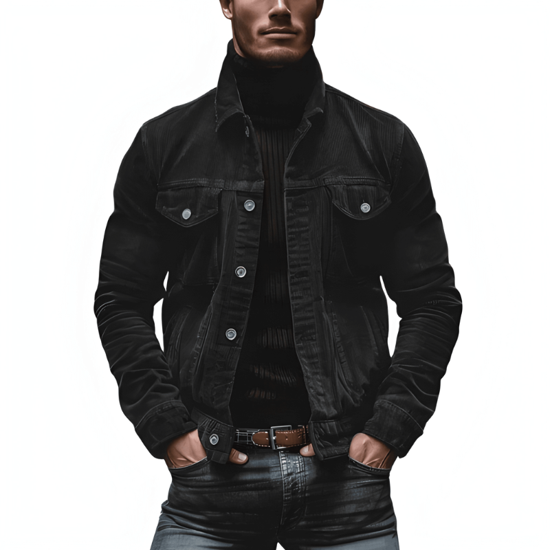 Jacke Herren | Modernes Knopfdesign | Lässig Winterjacke Herren