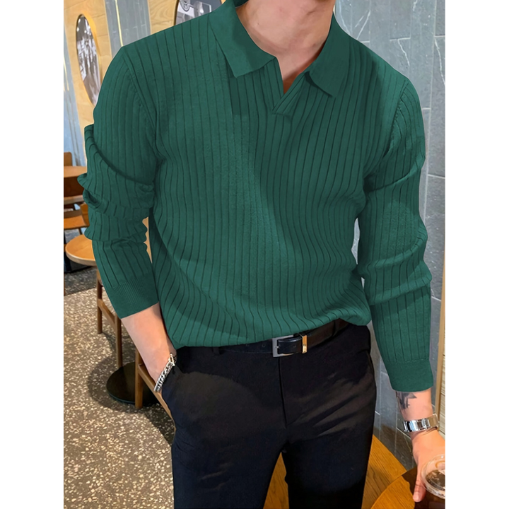 Herren Pullover | Polokragen und Langarm | Klassischer Stil