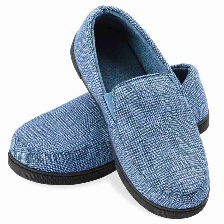 Herren Hausschuhe | Kariertes Muster | Warm & Rutschfest