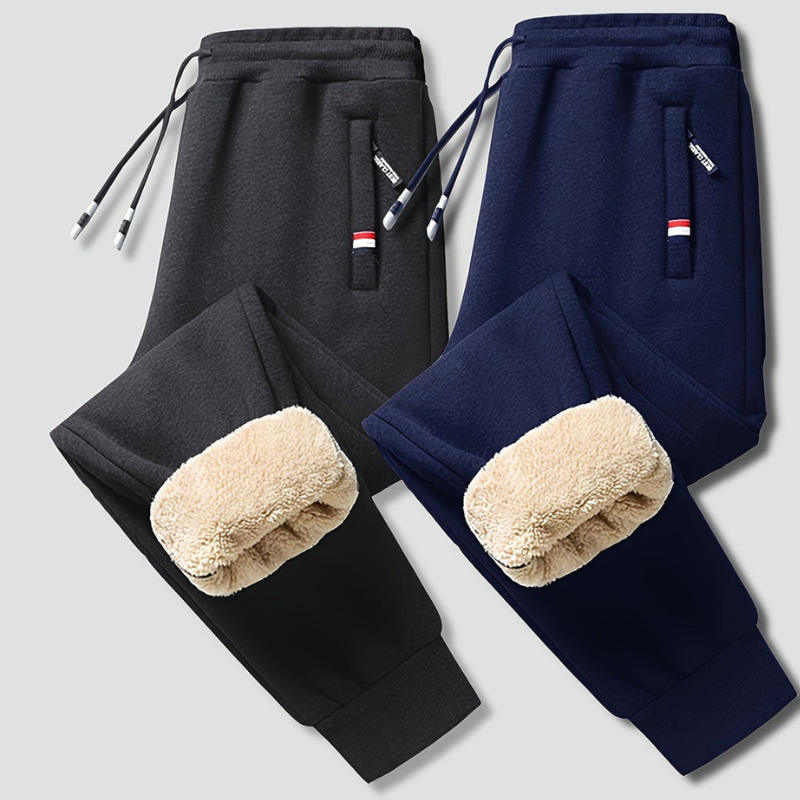 Thermohose Herren | Warme Winterhose mit Kordelzug | Bequeme Kleider