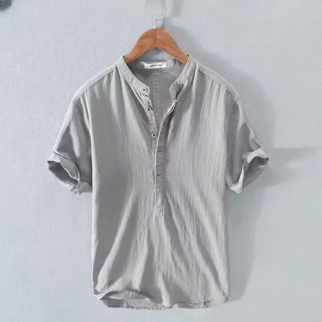 Herren Hemd | Gerade Premium | Mit Knöpfen | Sommer