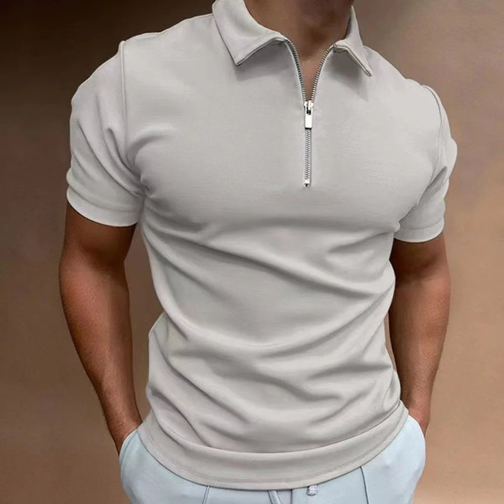 Herren Poloshirt | Slimfit | Reißverschluss | Sommer
