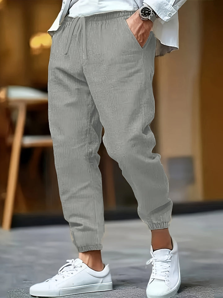 Herren Hose | Tapered | Mit Kordelzug | Sommer