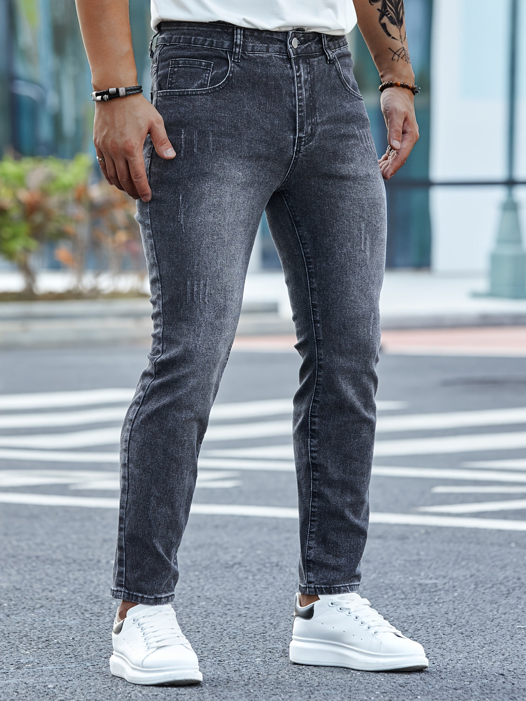 Herren Jeans | Slimfit | Mit Knopfverschluss | Sommer