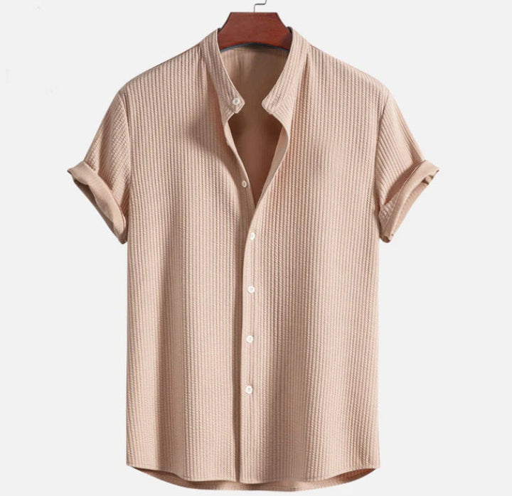 Herren Shirt | Oversized | Mit Knopfleiste | Struktur Freizeit Sommer