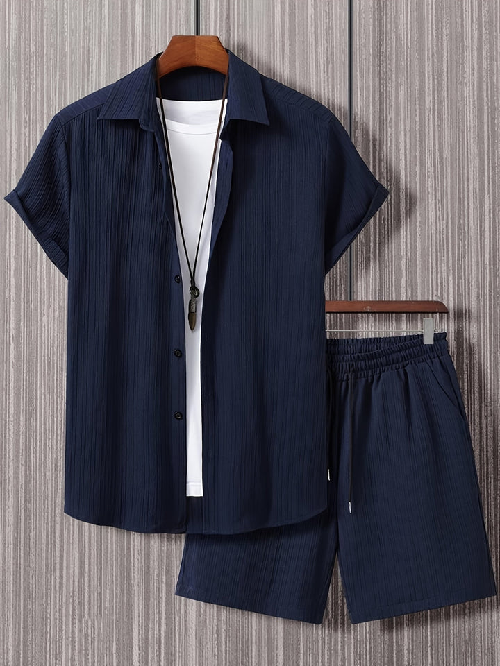 Herren Set | Elegant Flowing | Mit Knopfleiste | Sommer Prime