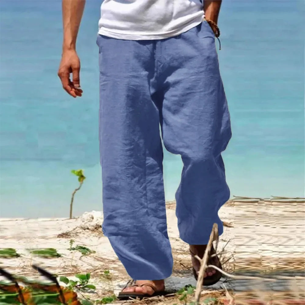 Herren Hose | Wide Leg | Mit Tunnelzug | Sommer