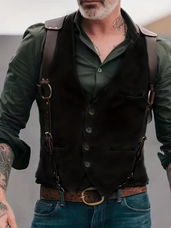 Herren Weste | Vintage Patchwork Weste | Reversible Bodywarmer