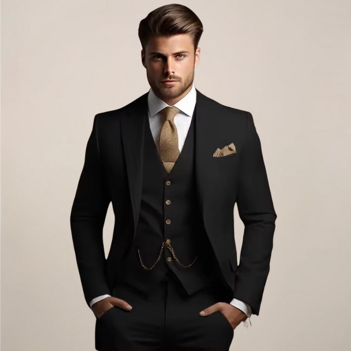 Herren Set | Dreiteiliger Slim Fit Anzug | Modern Kleider Herren