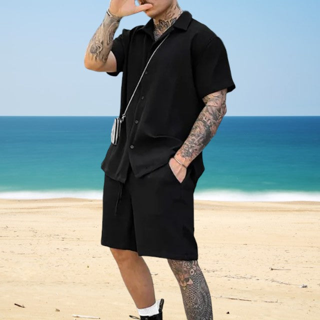 Herren Set | Straight | Mit Knöpfen | Sommer