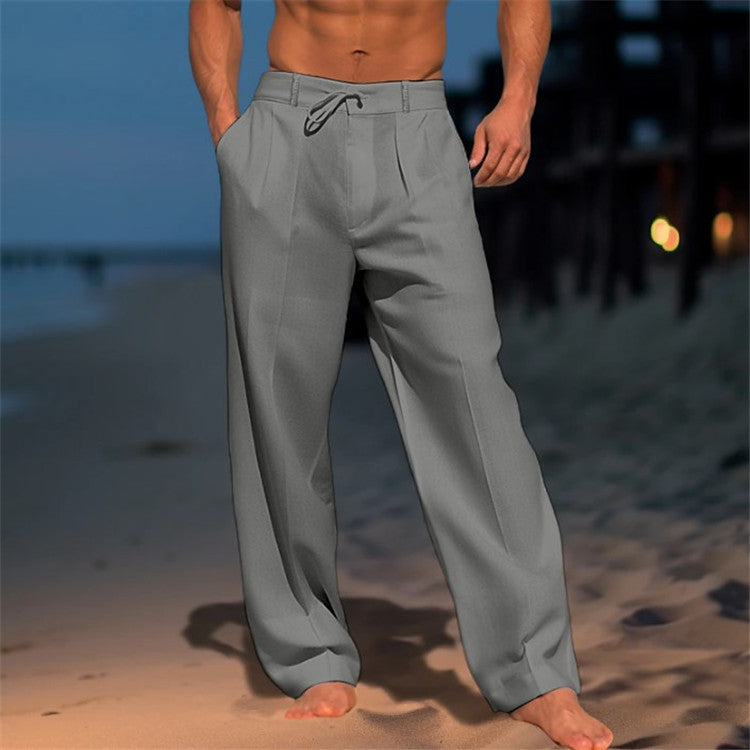 Herren Hose | Weite Passform | Mit Kordelzug | Sommer