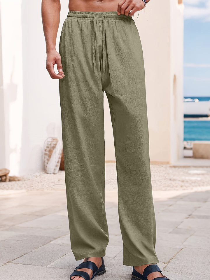 Herren Hose | Weite Beine | Mit Kordelzug | Sommer