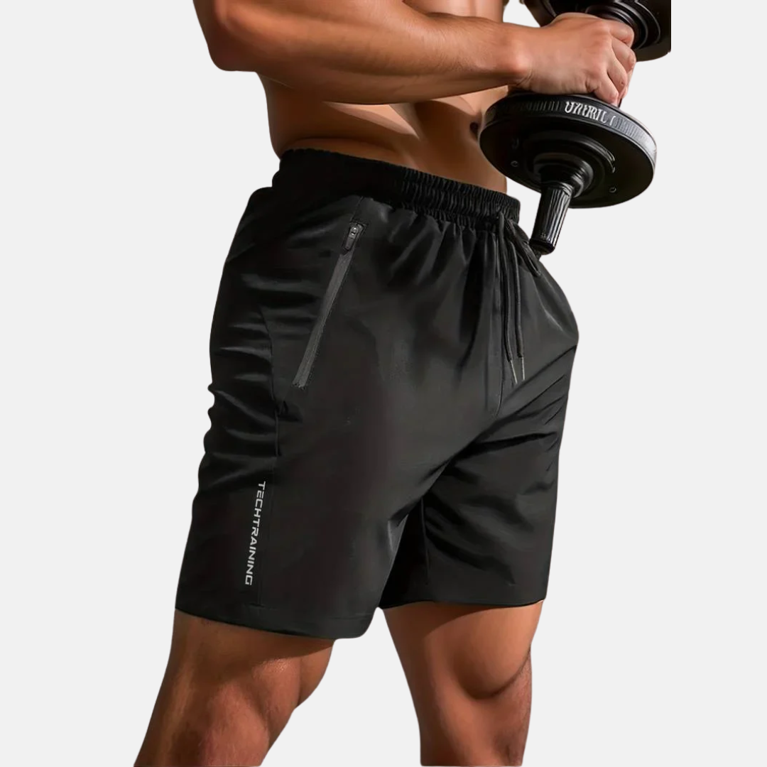 Herren Sport Shorts | Straight | Mit Reißverschlusstasche | Sommer