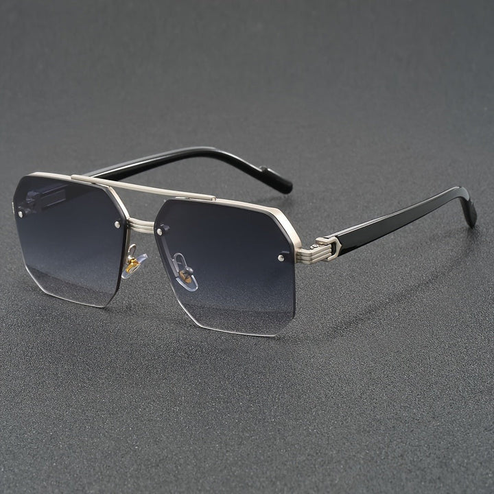 Herren Sonnenbrille | Elegant | Rahmenloses Design | Kantenstil Urban