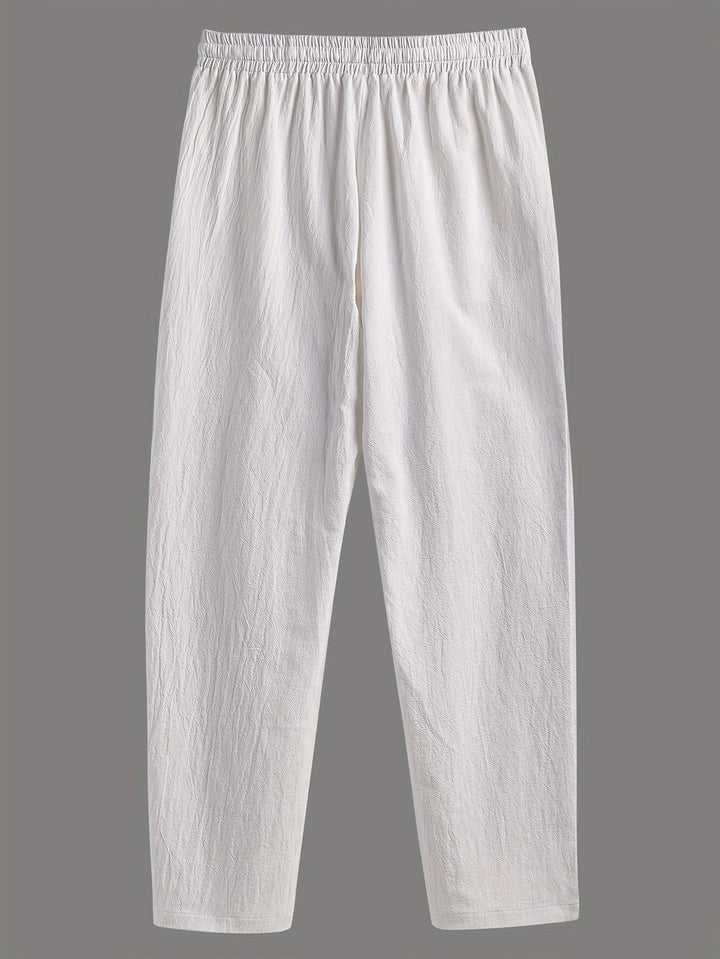 Herren Hose | Straight | Mit Kordelzug | Sommer