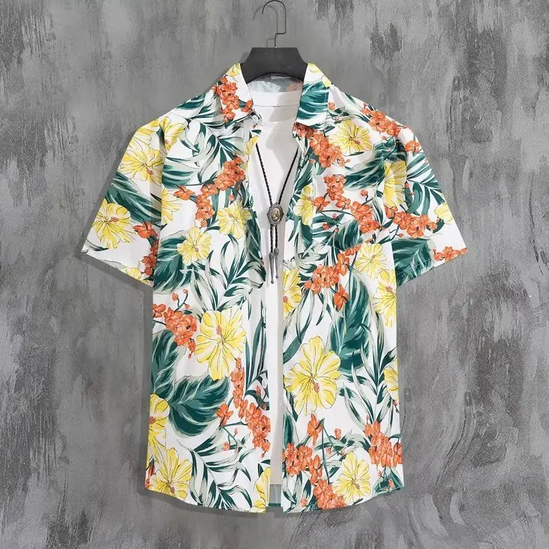 Herren Shirt | Oversized | Blumenprint | Sommer