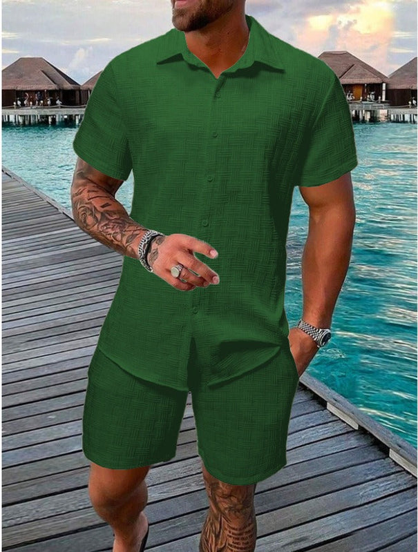 Herren Set | Straight | Kurzarm Mit Knopfleiste | Sommer