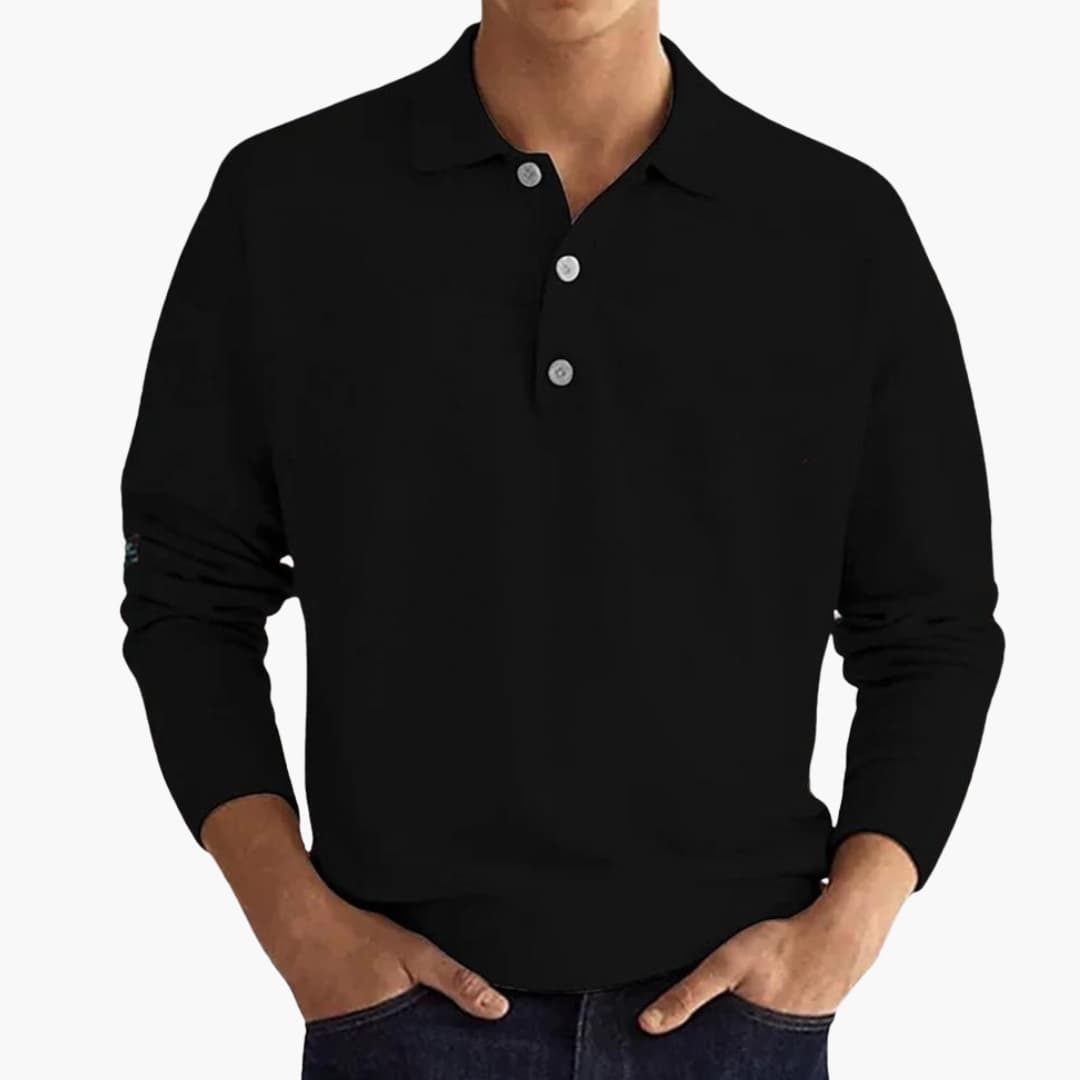 Herren Poloshirt | Langarm | Knopfleiste | Sommer