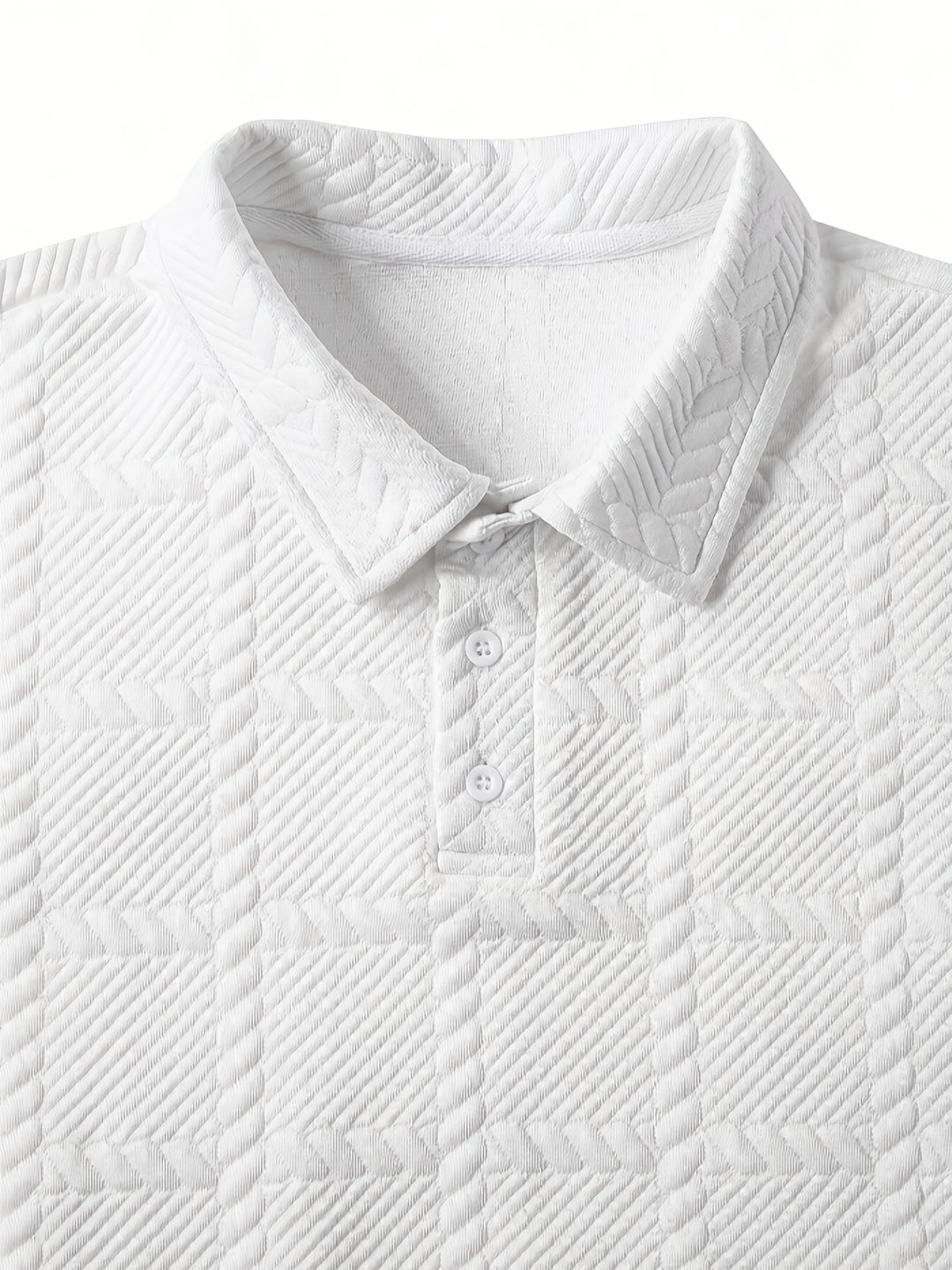Herren Polo Shirt | Gebrochenes Jacquard | Stilvoll & Lässig | Frühling & Herbst