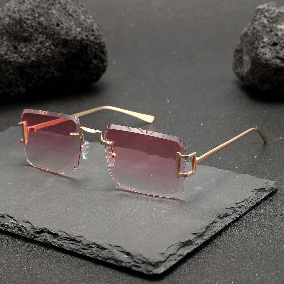 Herren Sonnenbrille | Retro | Randlos Design | Sommer