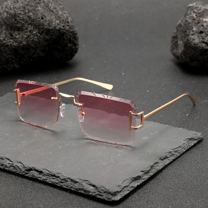 Herren Sonnenbrille | Retro | Randlos Design | Sommer