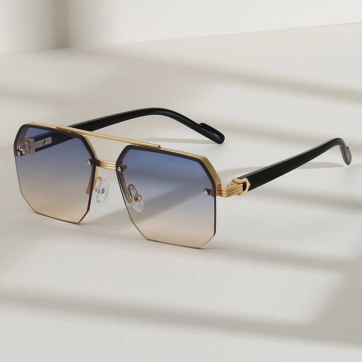 Herren Sonnenbrille | Retro Vintage | Ohne Rahmen | Sommer