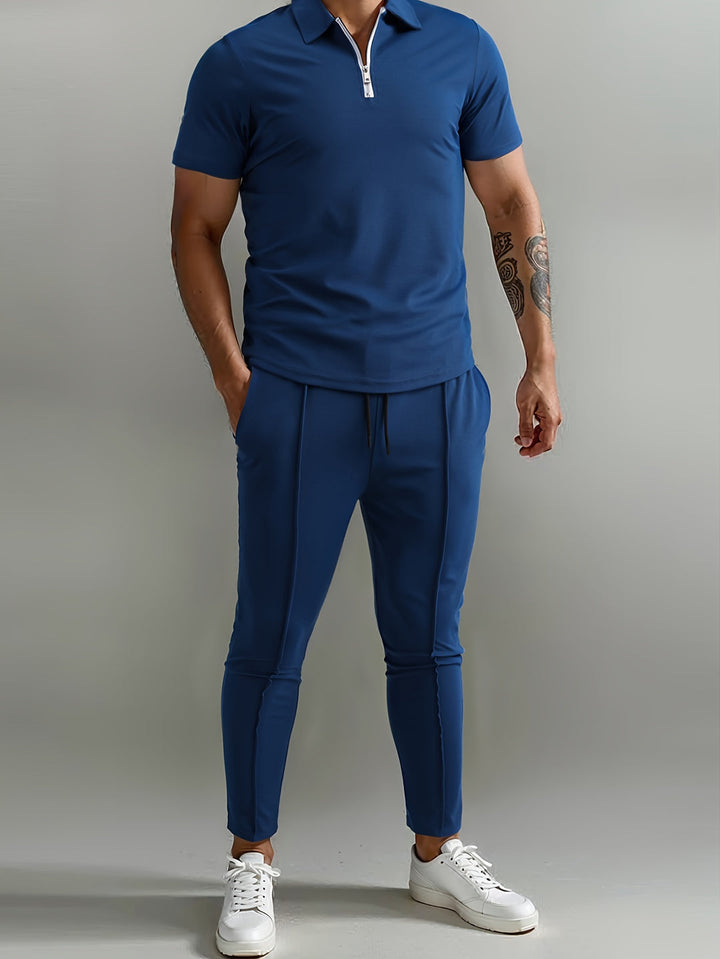 Herren Set | Slimfit | Mit Reißverschluss | Sommer Mono