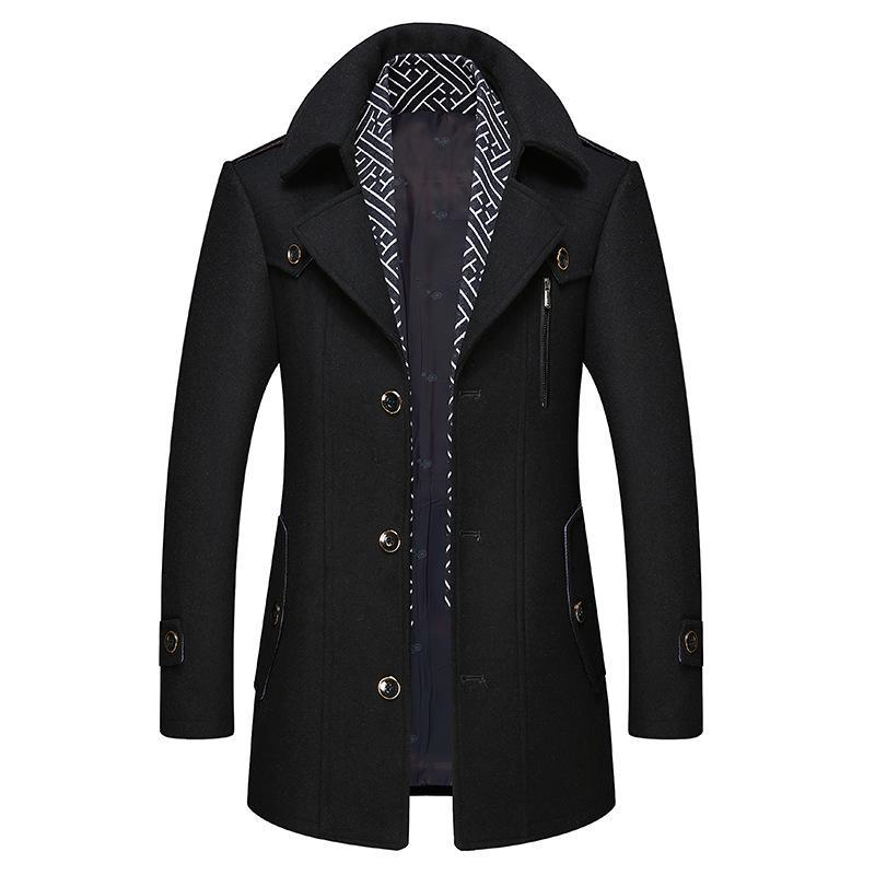 Winterjacke Herren | Mid-Length Mantel | Jacke Herren Klassisch