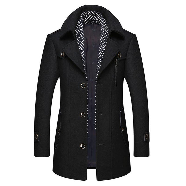 Winterjacke Herren | Mid-Length Mantel | Jacke Herren Klassisch