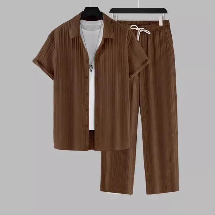 Herren Set | Relaxed Fit | Gerippte Struktur | Sommer