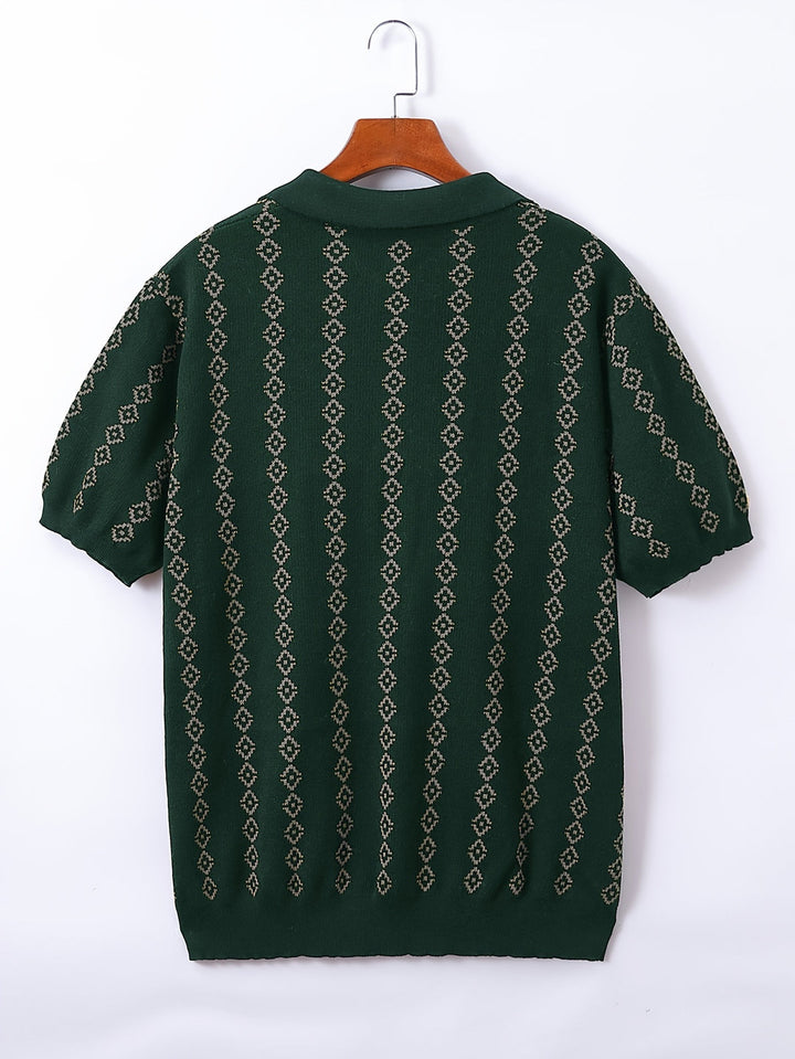 Herren Poloshirt | Gerade Passform | Strukturmuster | Sommer