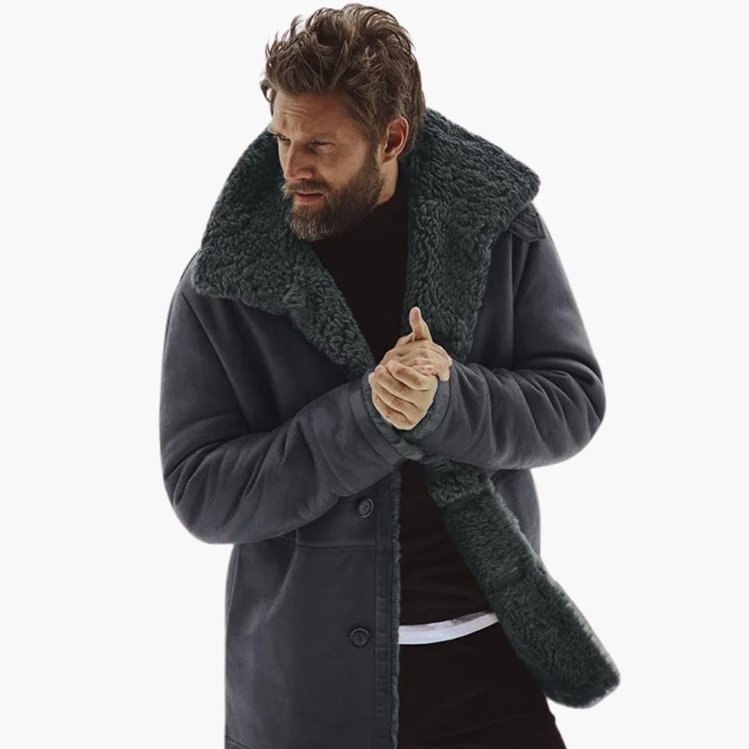 Herren Winterjacke | Breiter Kragen Warm | Classic Jacke Herren
