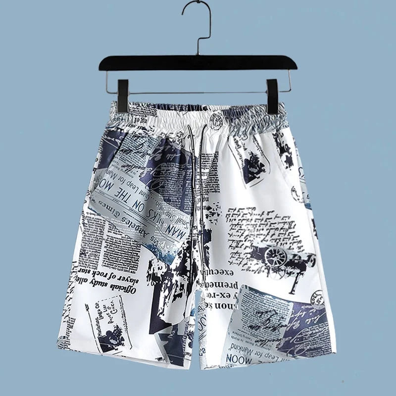 Herren Set | Oversized | Grafischer Druck Mit Knöpfen | Sommer