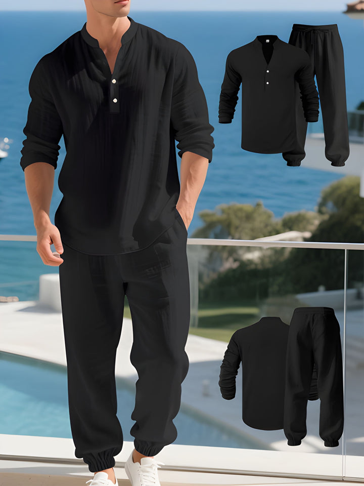 Herren Set | Straight | Mit Knöpfen | Sommer