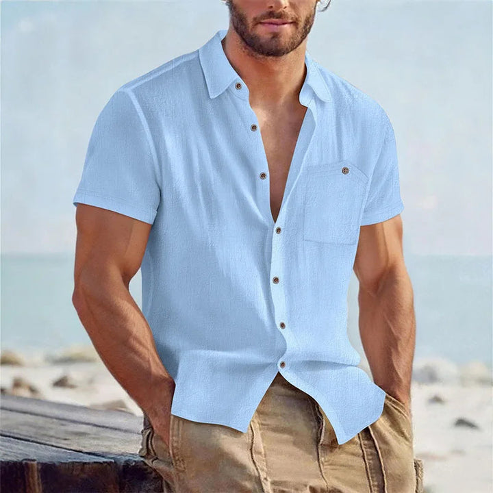Herren Hemd | Slim Fit | Mit Brusttasche | Sommer