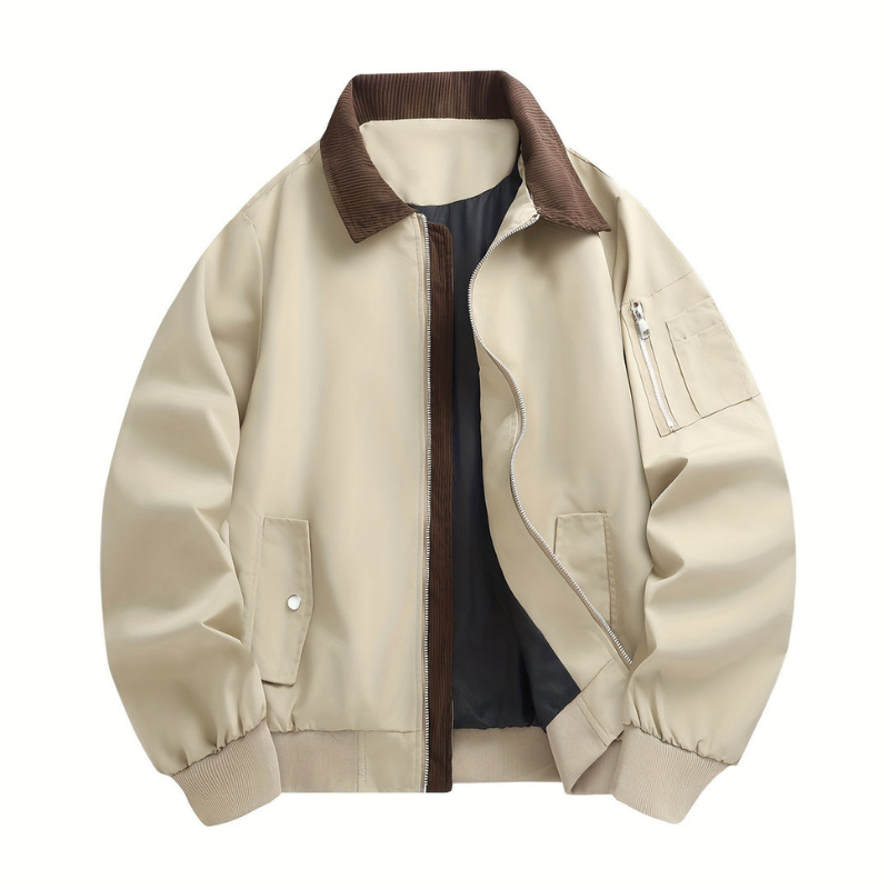 Winterjacke Herren | Leicht & Stilvoll | Mit Reverskragen & Reißverschluss