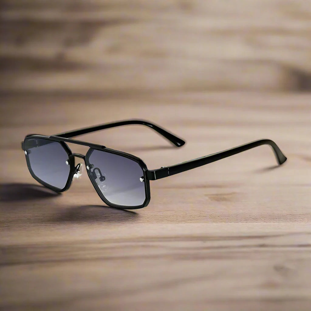 Sonnenbrille | Retro Square | Mit Nasensteg | Sommer Edge