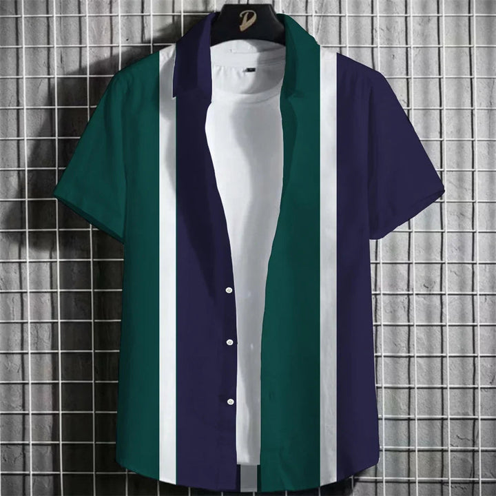 Herren Shirt | Streifenmuster | Kurzarm | Sommer
