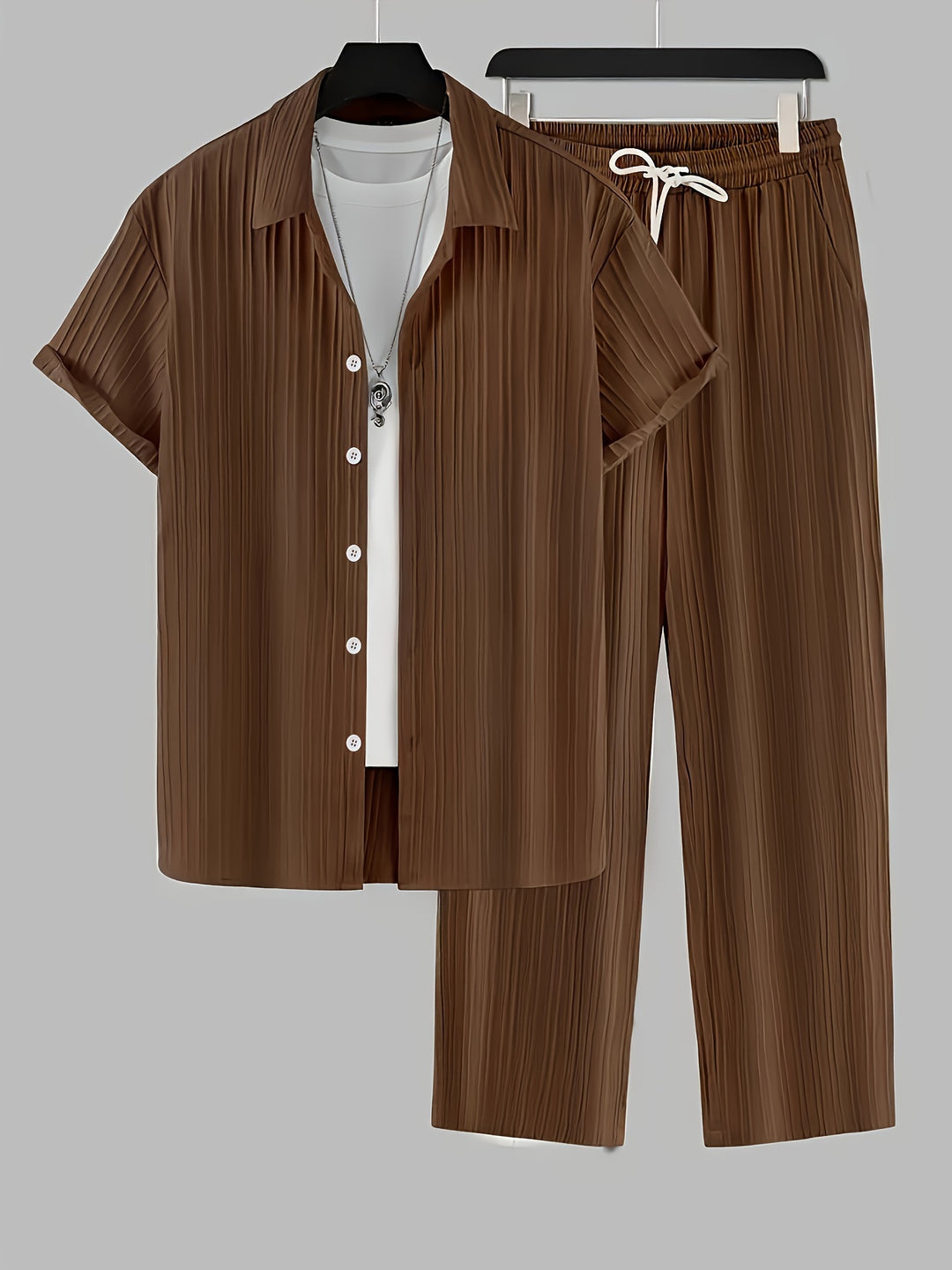 Herren Set | Straight | Mit Kragen &amp; Kordel | Sommer