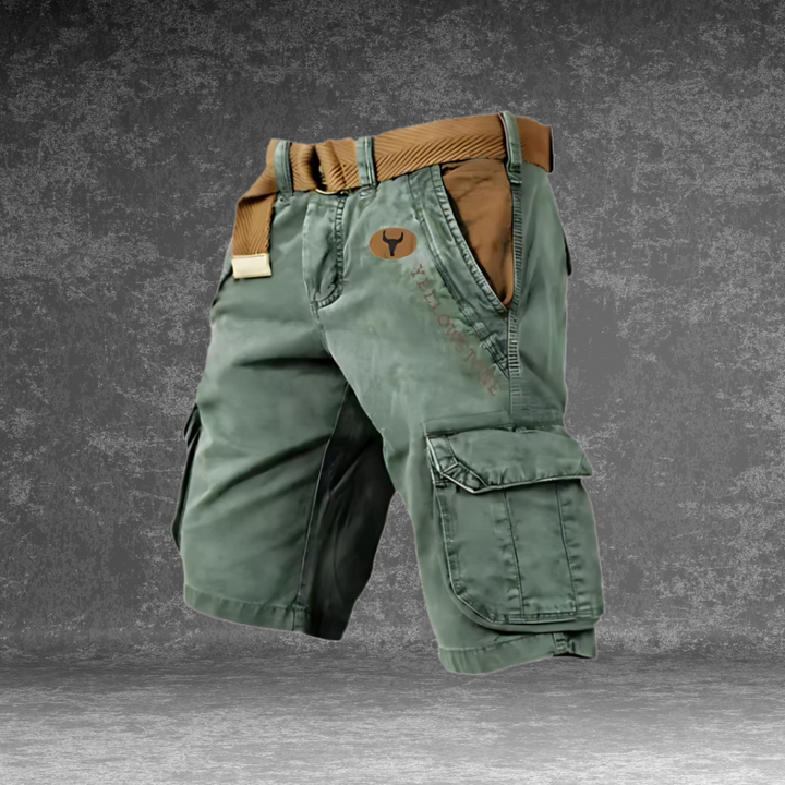 Herren Cargo Shorts | Gerade Passform | Mit Gürtel | Sommer