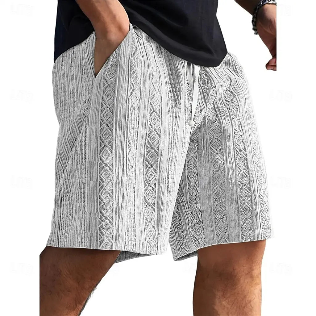 Herren Shorts | Gerader Schnitt | Strukturmuster | Sommer