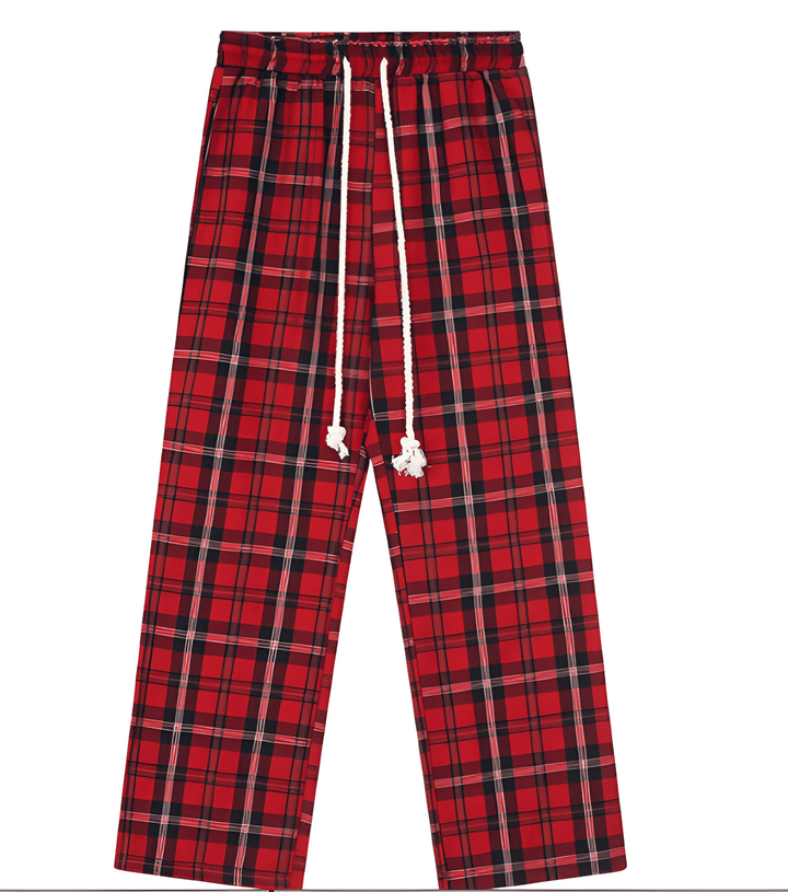 Herren Hose | Relaxed | Karomuster Kordelzug | Sommer