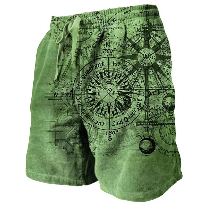 Herren Shorts | Retro | Mit Kordelzug | Sommer